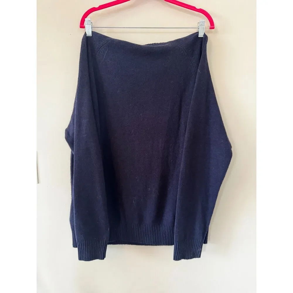 Men's J.Crew XXL Navy Blue Crewneck Sweater Nautical Work Wear - Picture 6 of 7